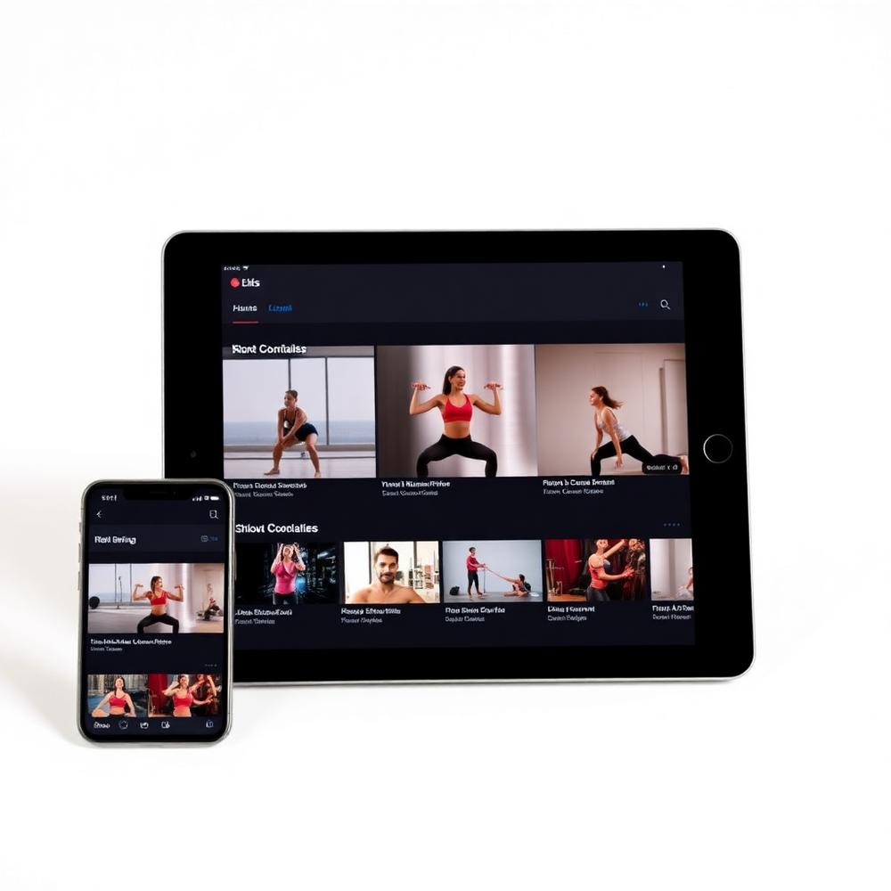 Aplicativo Natflix Fitness no celular e no tablet